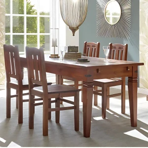 Rozkládací jídelní stůl Jodpur 180/220x90 hnědý