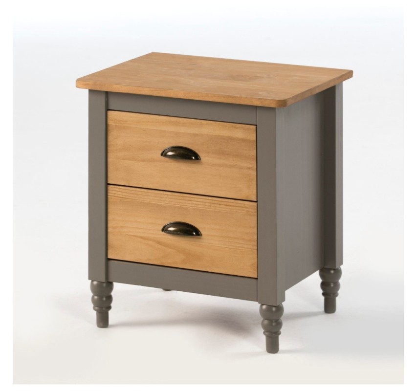Noční stolek Marckeric Joyce vosk/šedý