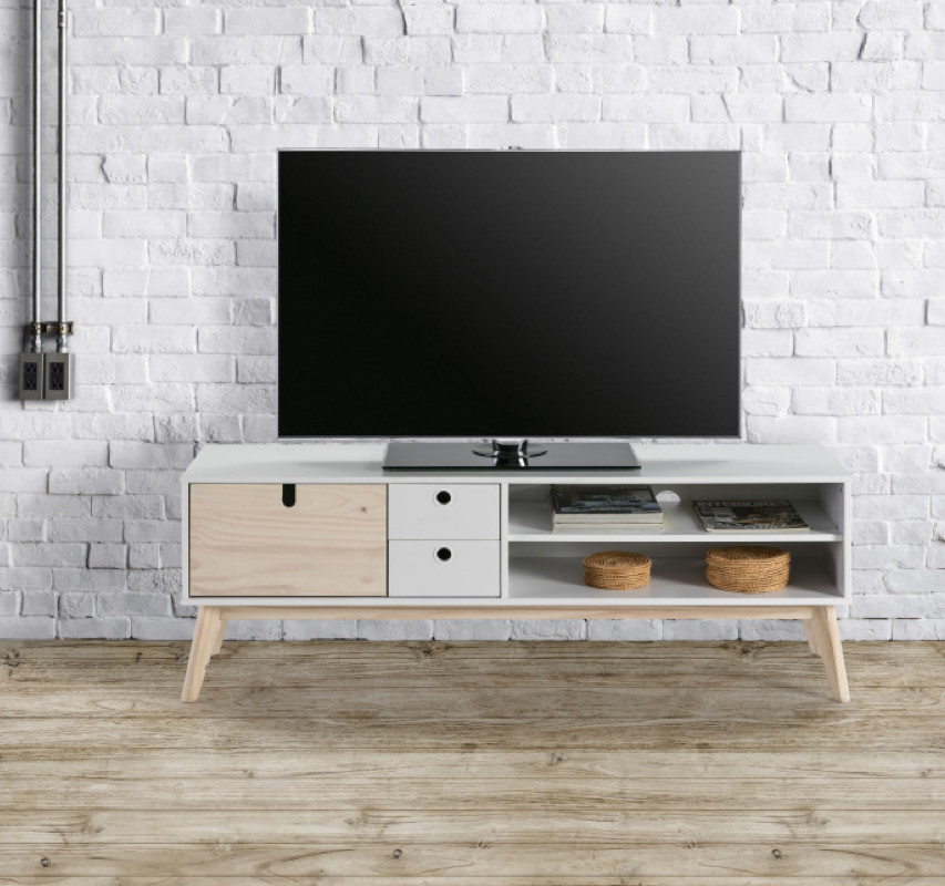 TV stolek Marckeric Kiara bílý