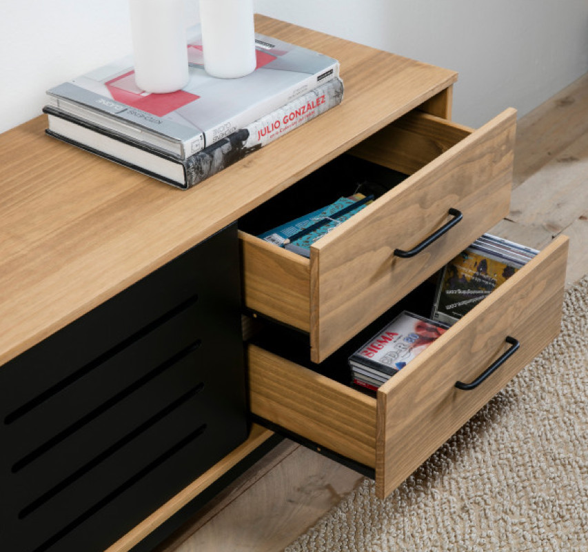 TV stolek Marckeric Alessia vosk/černá