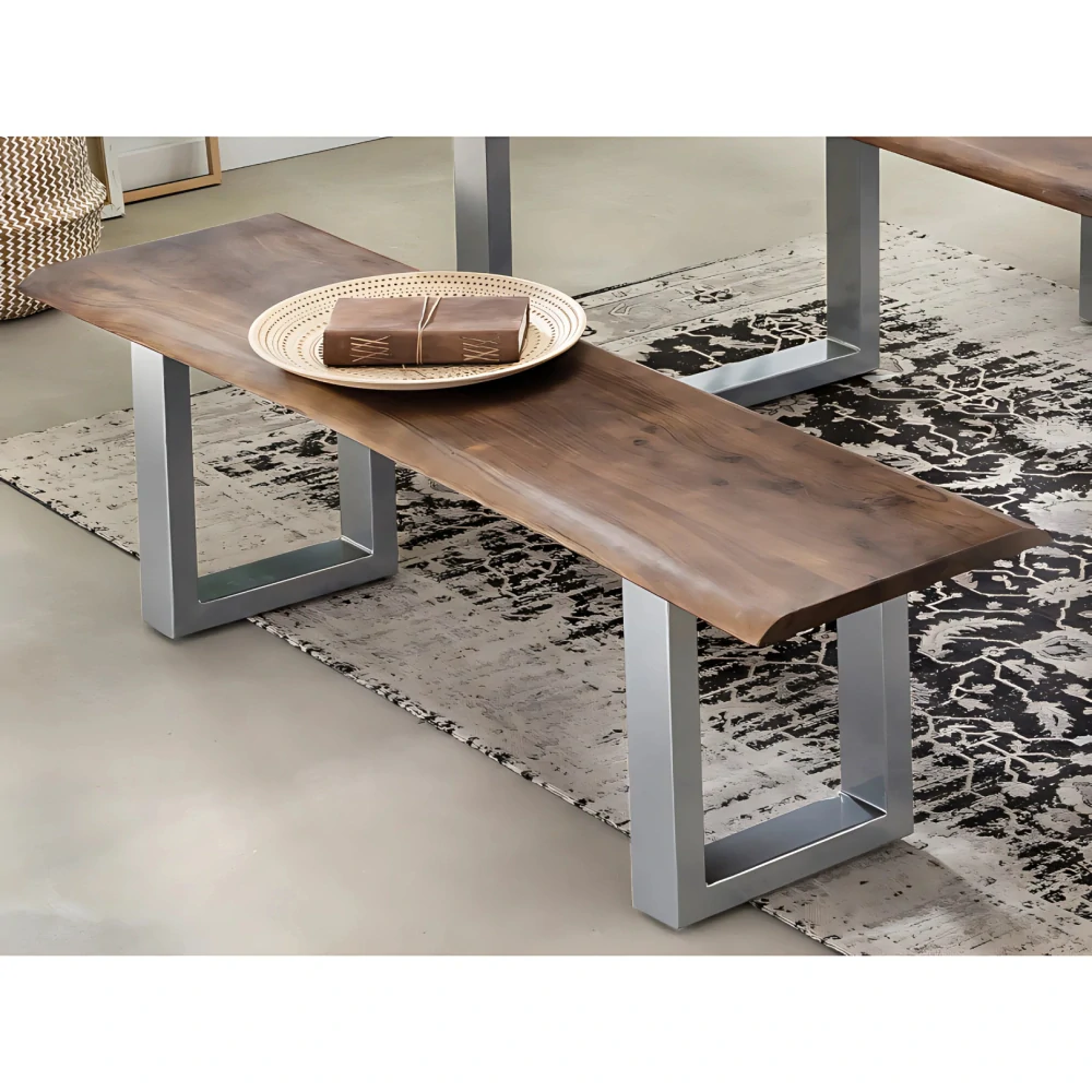 Lavice Andrea 150 cm stříbrné nohy