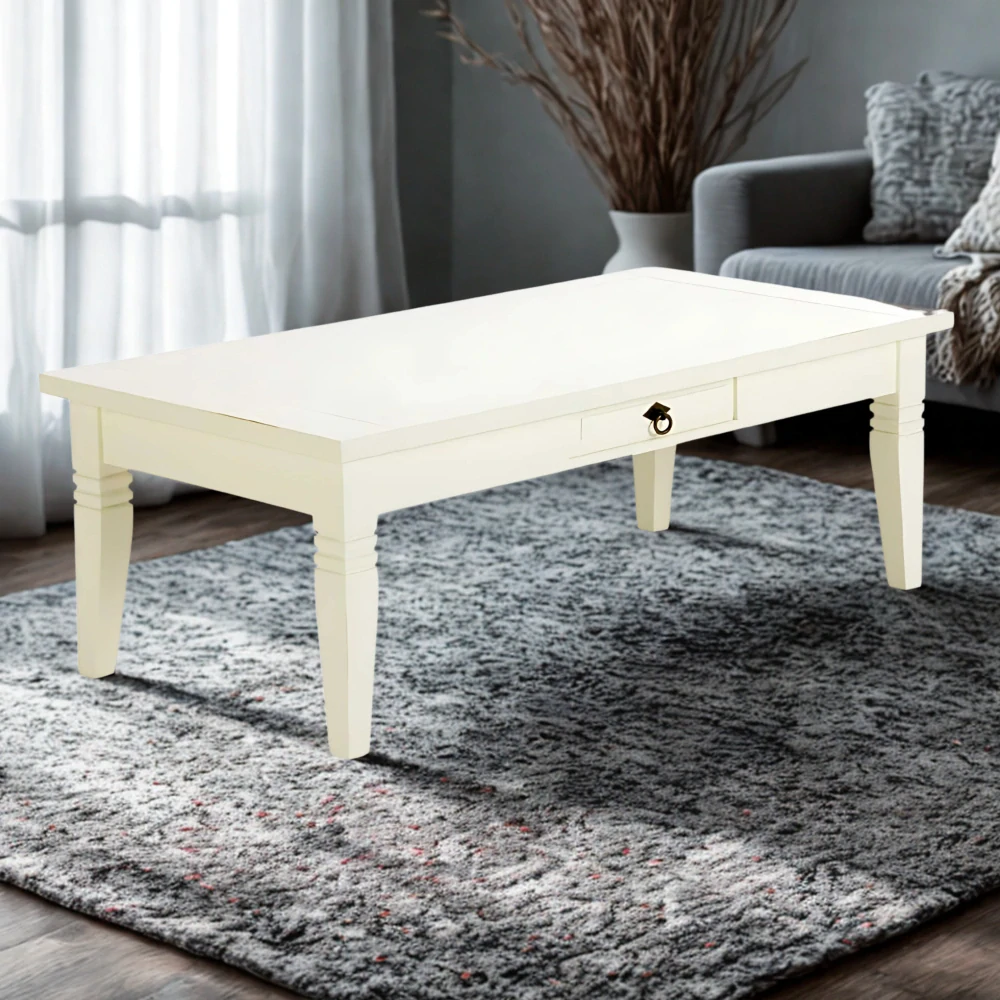 Konferenční stolek Jodpur 130x65 bílý